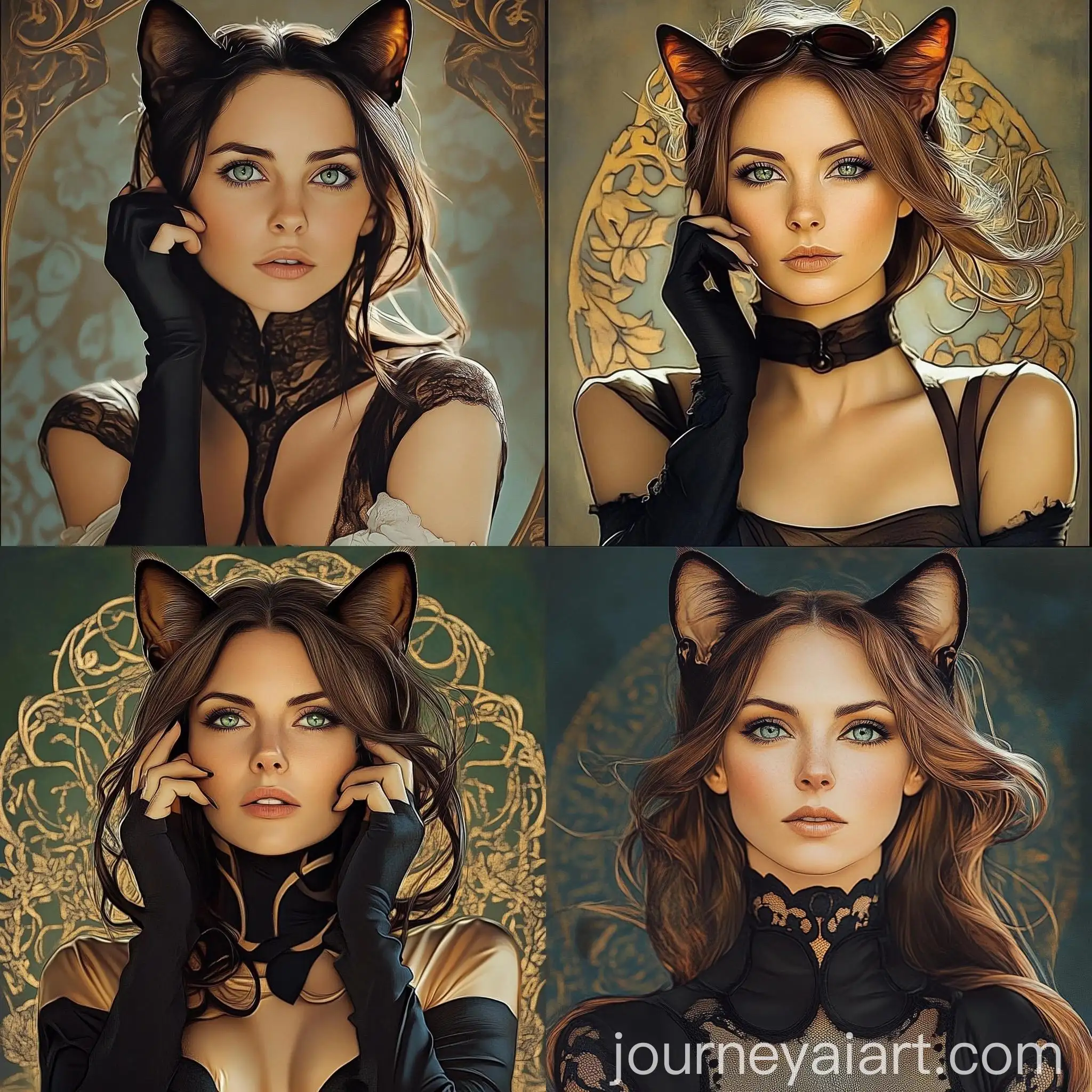 Art-Nouveau-Portrait-with-Floral-Motifs