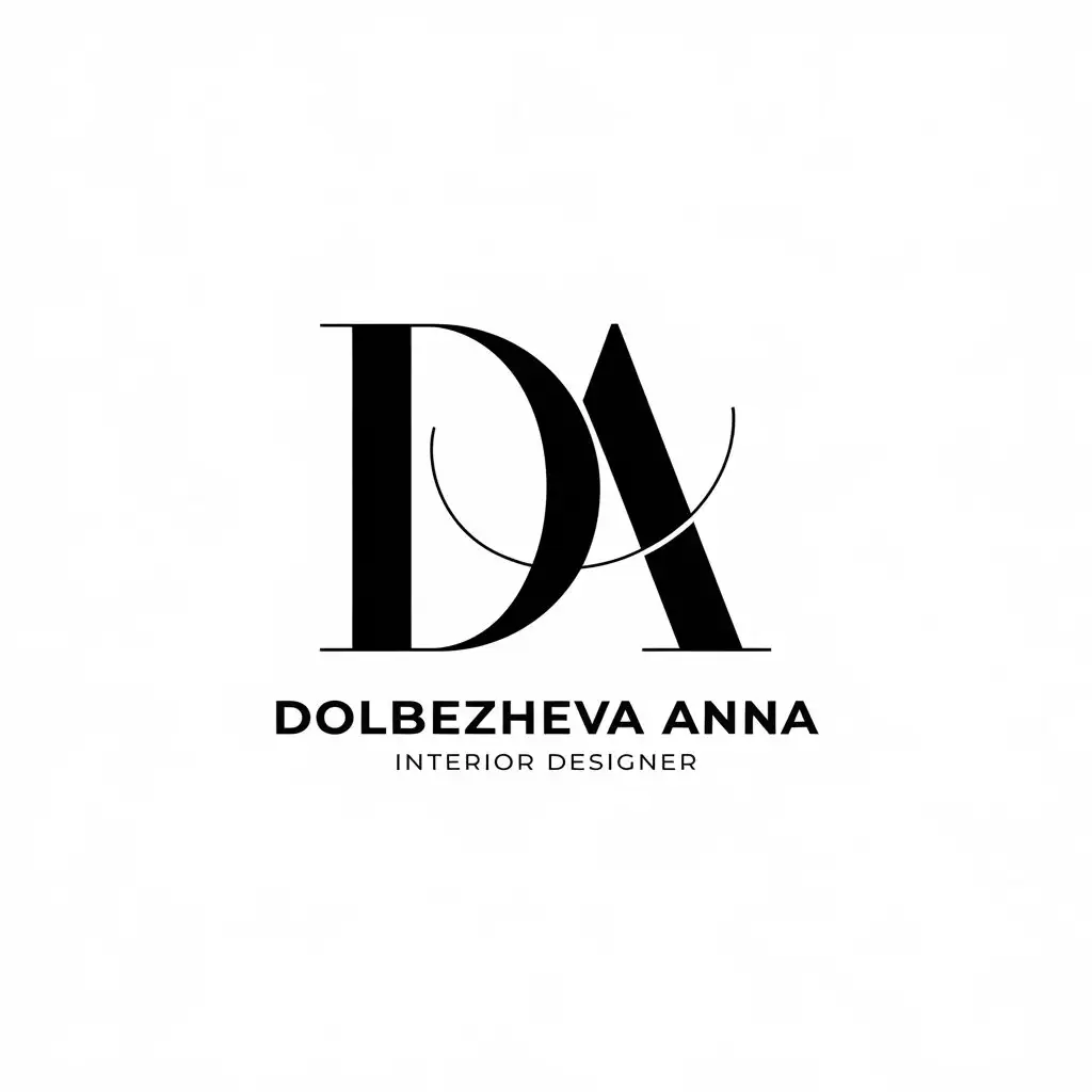 LOGO-Design-for-Dolbezheva-Anna-Minimalist-DA-Symbol-for-Interior-Design-Industry