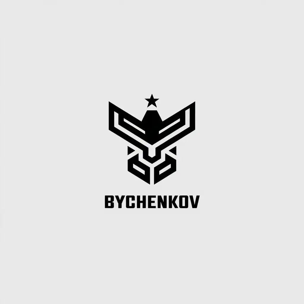 LOGO Design For Bychenkov Minimalistic Vector Logo with Special Forces PMC Military Theme