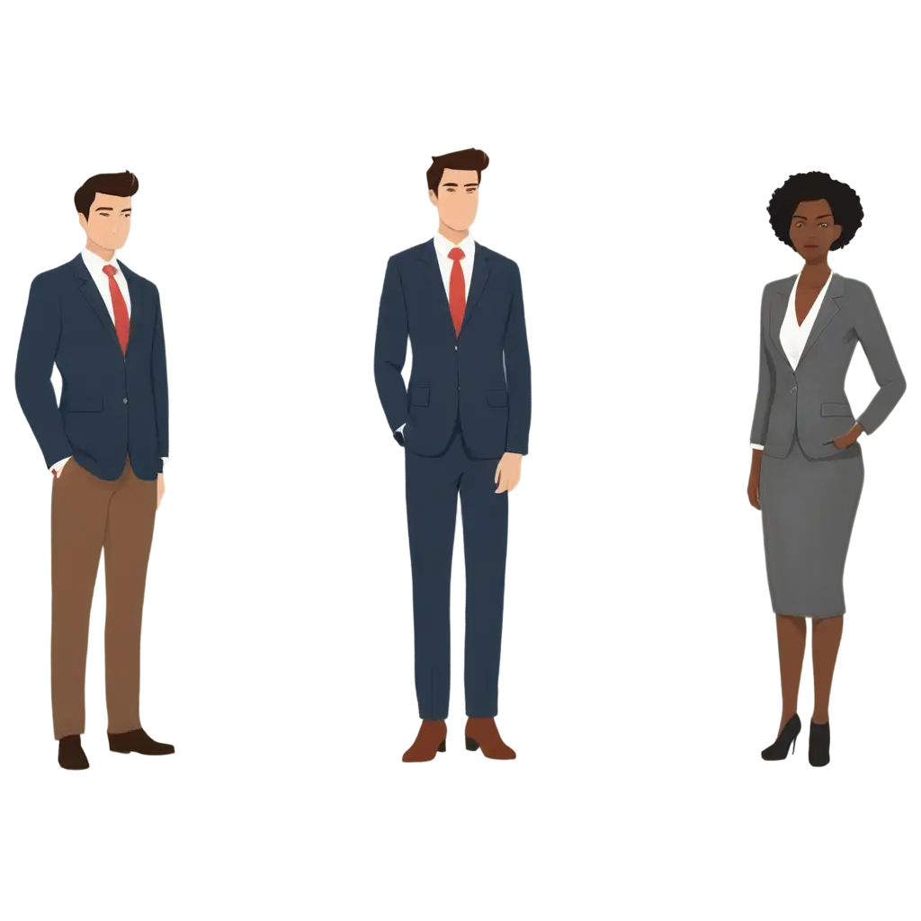 Professional-PNG-Vector-Illustration-of-Three-Diverse-Shareholders-in-Business-Attire