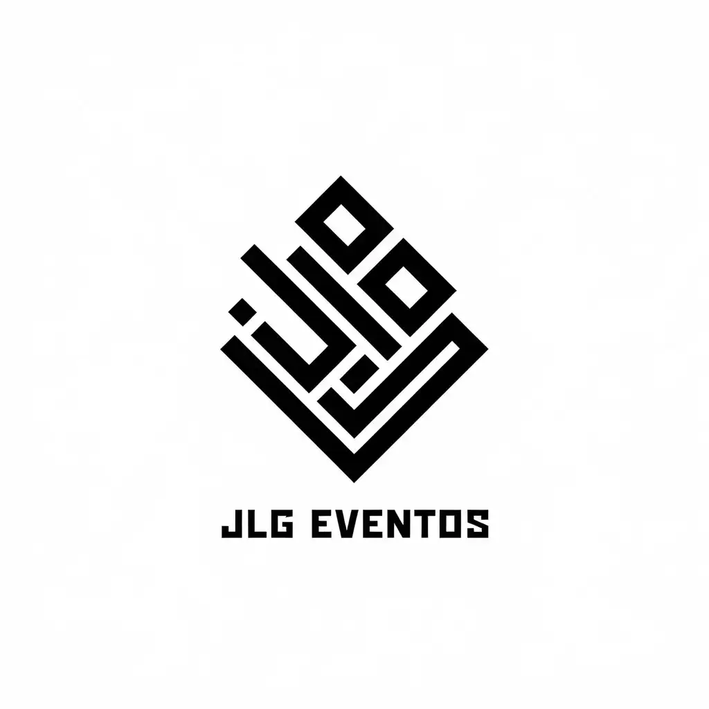 a vector logo design,with the text "JLG Eventos", main symbol:create an edgy logo for an events company,complex,be used in Entertainment industry,clear background