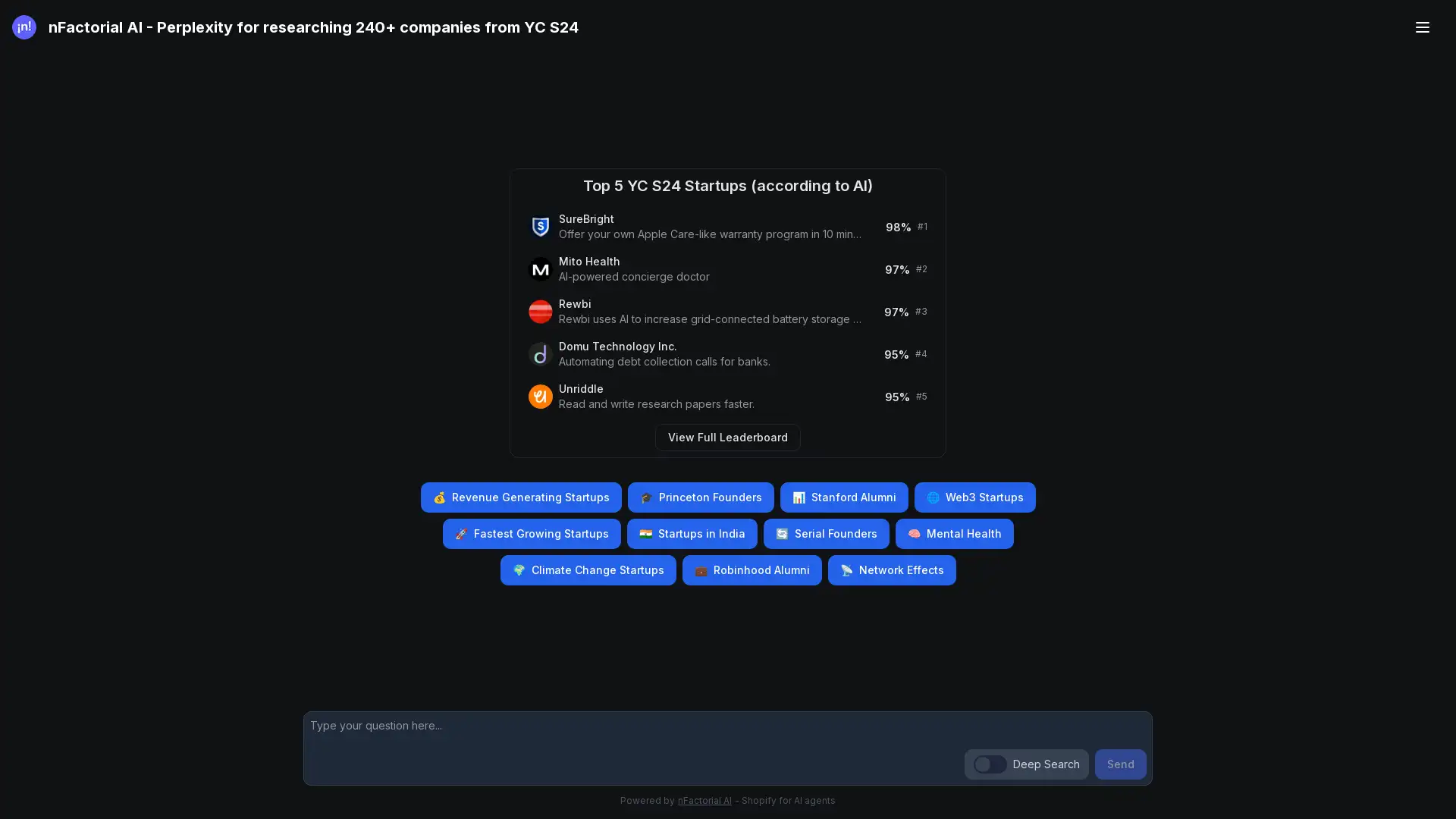 AI-driven insights and automation for Y Combinator S24 startups.