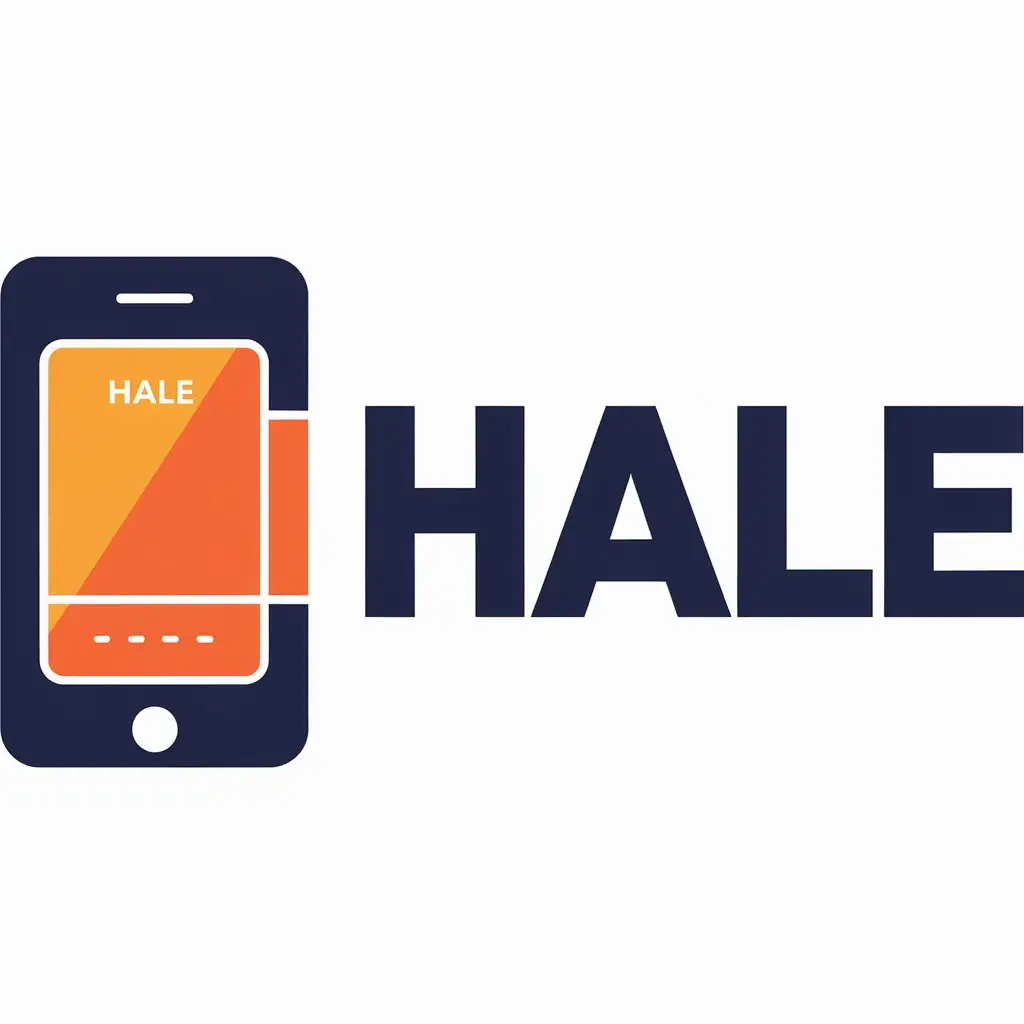 LOGO Design for HALE Modern Vector with Phone Symbol for Technology Industry