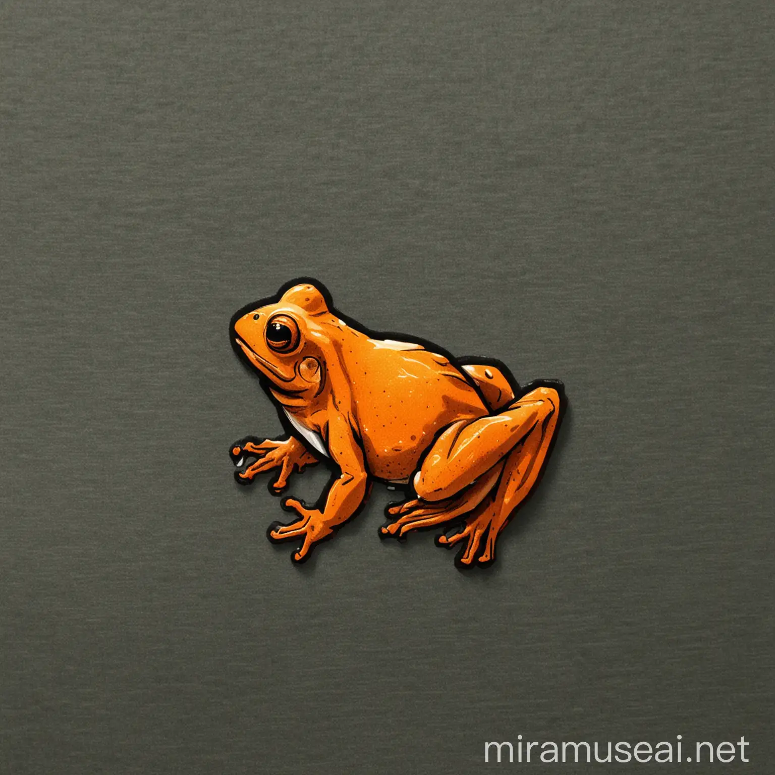 Orange Frog Small Logo Design for TShirt