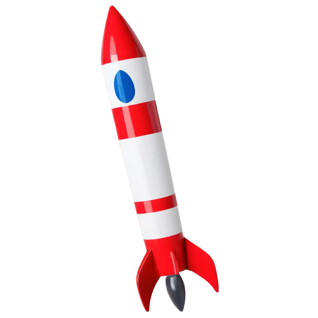 Vibrant-Red-and-White-Rocket-PNG-A-Perfect-Asset-for-Creative-Projects