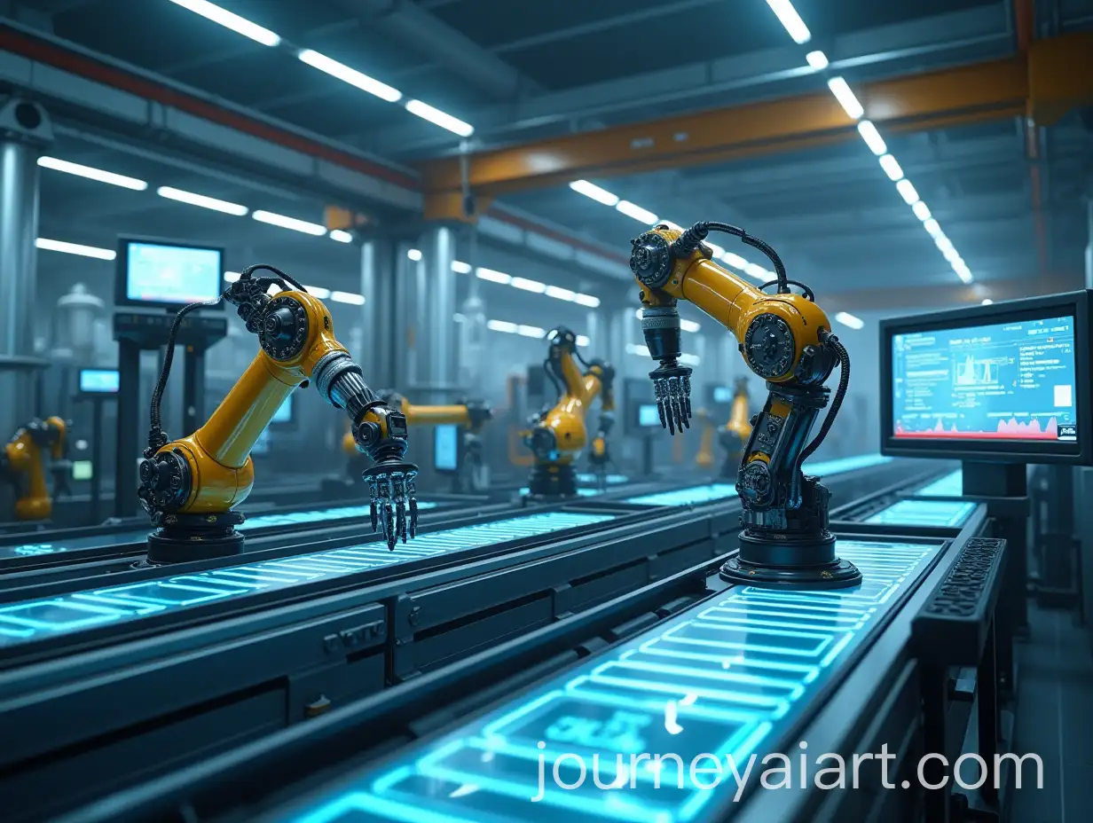 Advanced-Robotics-in-a-Futuristic-Industrial-Manufacturing-Environment