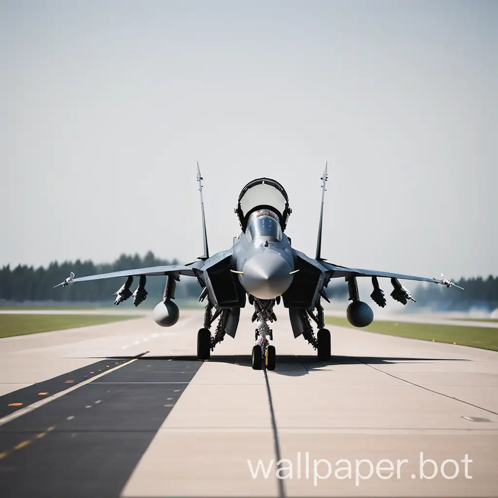 air fighter jet  on runway