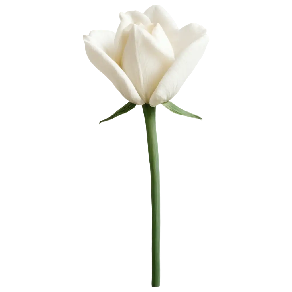 HighQuality-PNG-Image-of-a-Single-White-Flower-for-Versatile-Applications