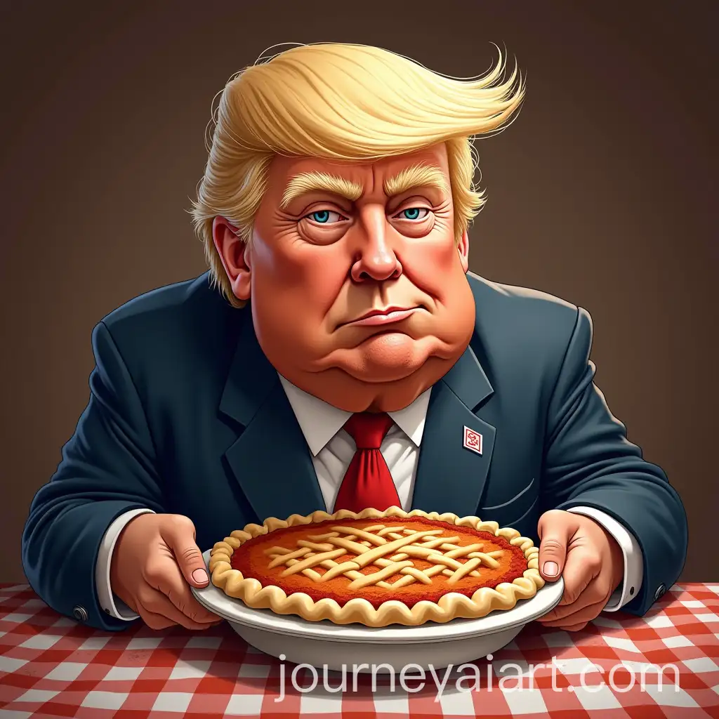 Caricature-of-Donald-Trump-Eating-a-Poisoned-Pie