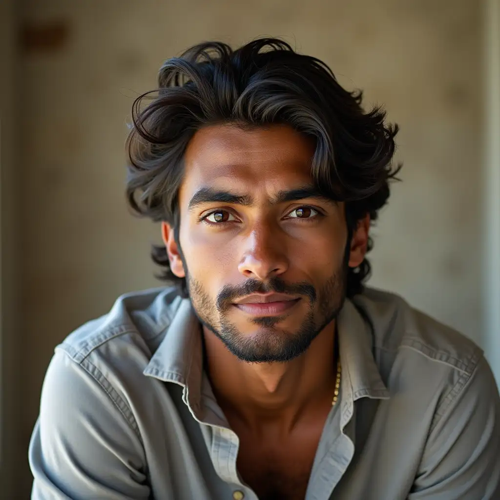 Handsome Indian man, 25 years old