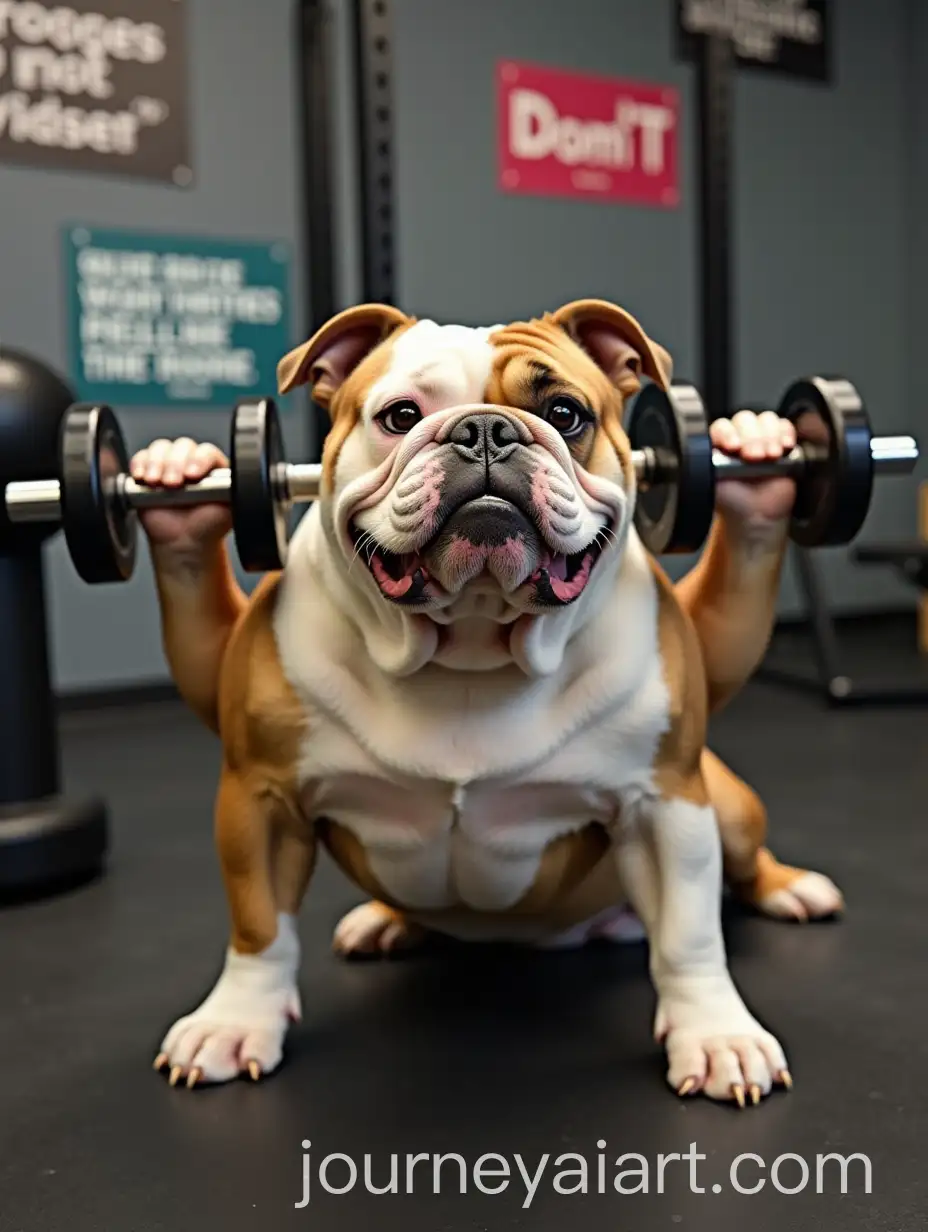 Bulldog-Lifting-Dumbbells-in-Gym-Showing-Signs-of-Muscle-Development