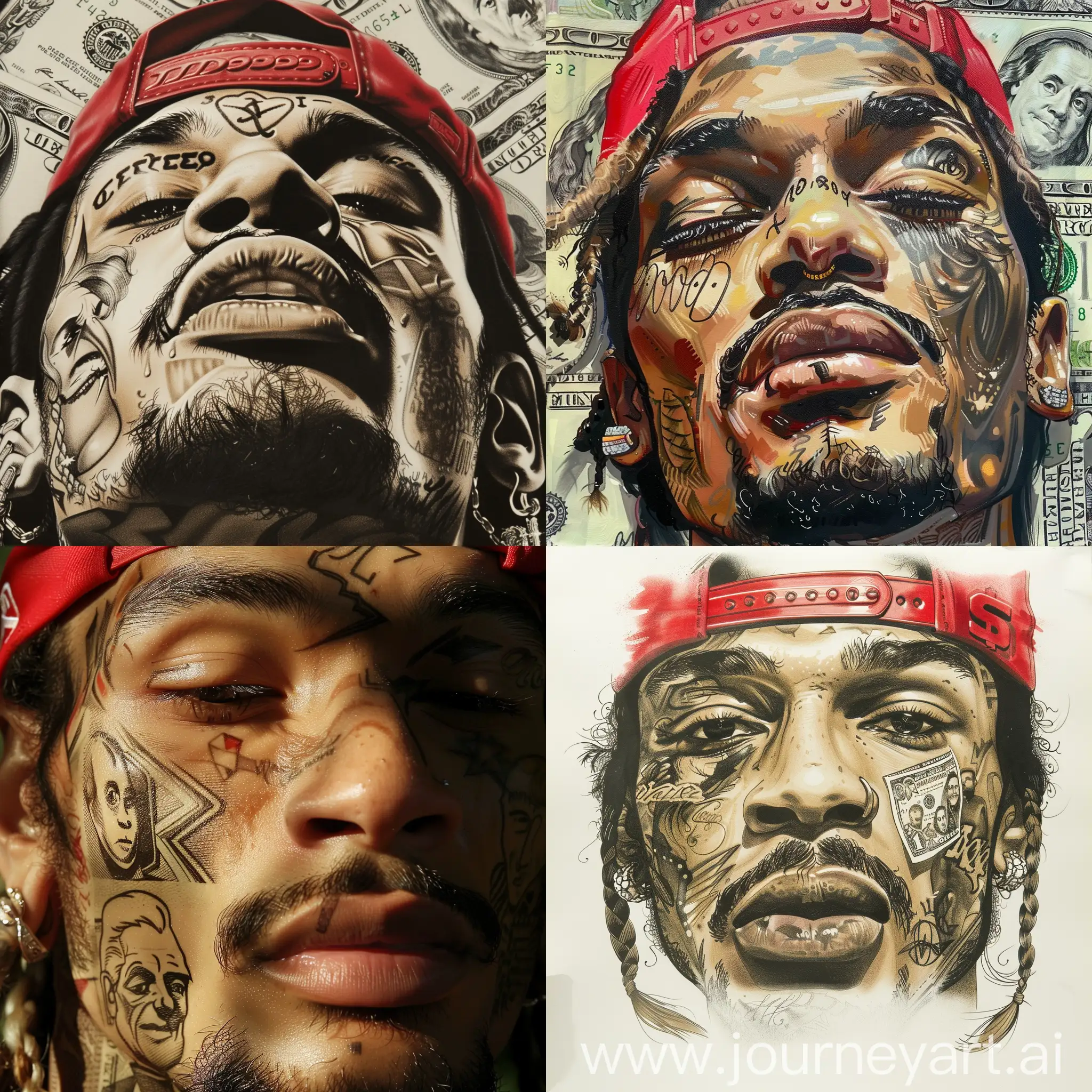 Dollars-Closing-Eyes-and-Mouth-Artwork