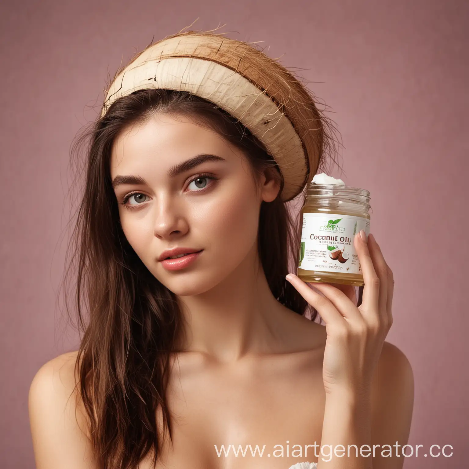 Brutal-Girl-Advertising-Coconut-Oil-for-Body-Care