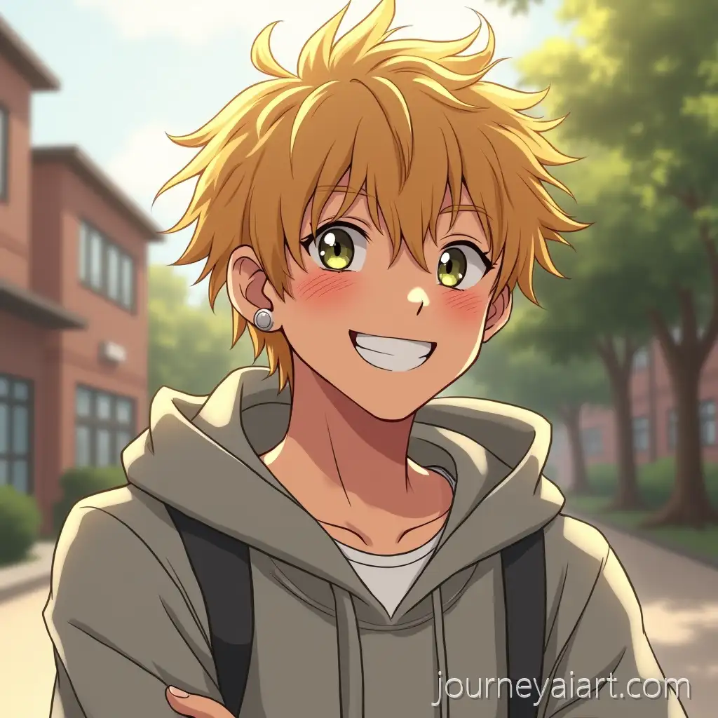 Animestyle-Portrait-of-Handsome-Teenage-Boy-with-Golden-Retriever-Boyfriend-Vibes