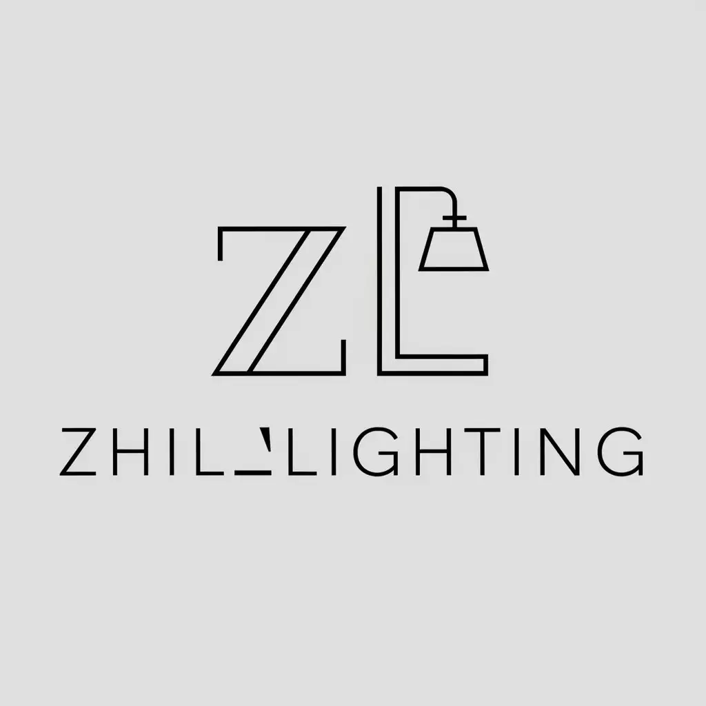 LOGO-Design-For-Zhili-Lighting-Minimalistic-ZL-Symbol-on-Clear-Background