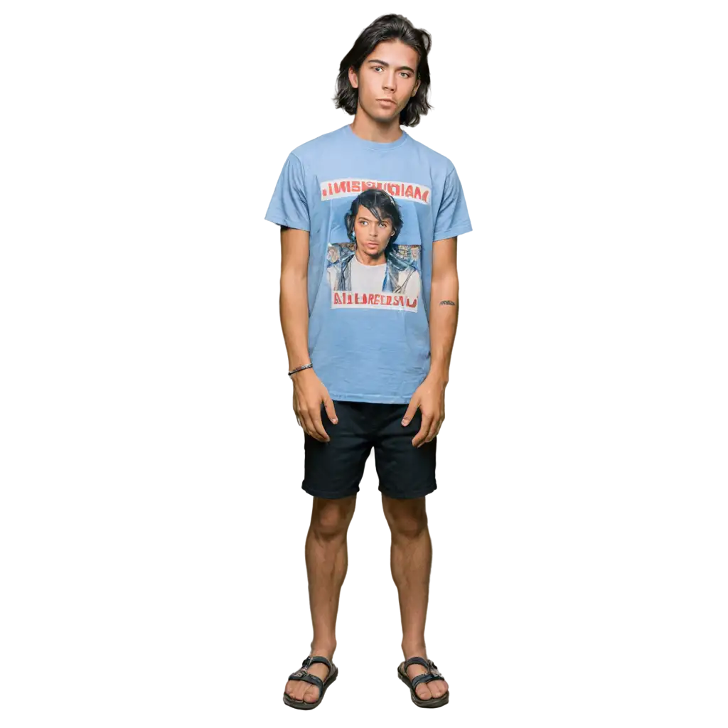 HighQuality-PNG-Image-of-20YearOld-Indonesian-Male-with-Mullet-and-Vintage-TShirt-for-Creative-Projects