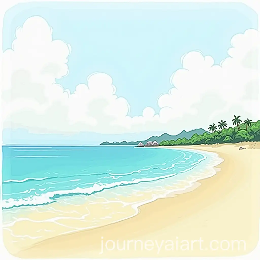 Scenic-Beach-View-with-Gentle-Waves-and-Soft-Sand