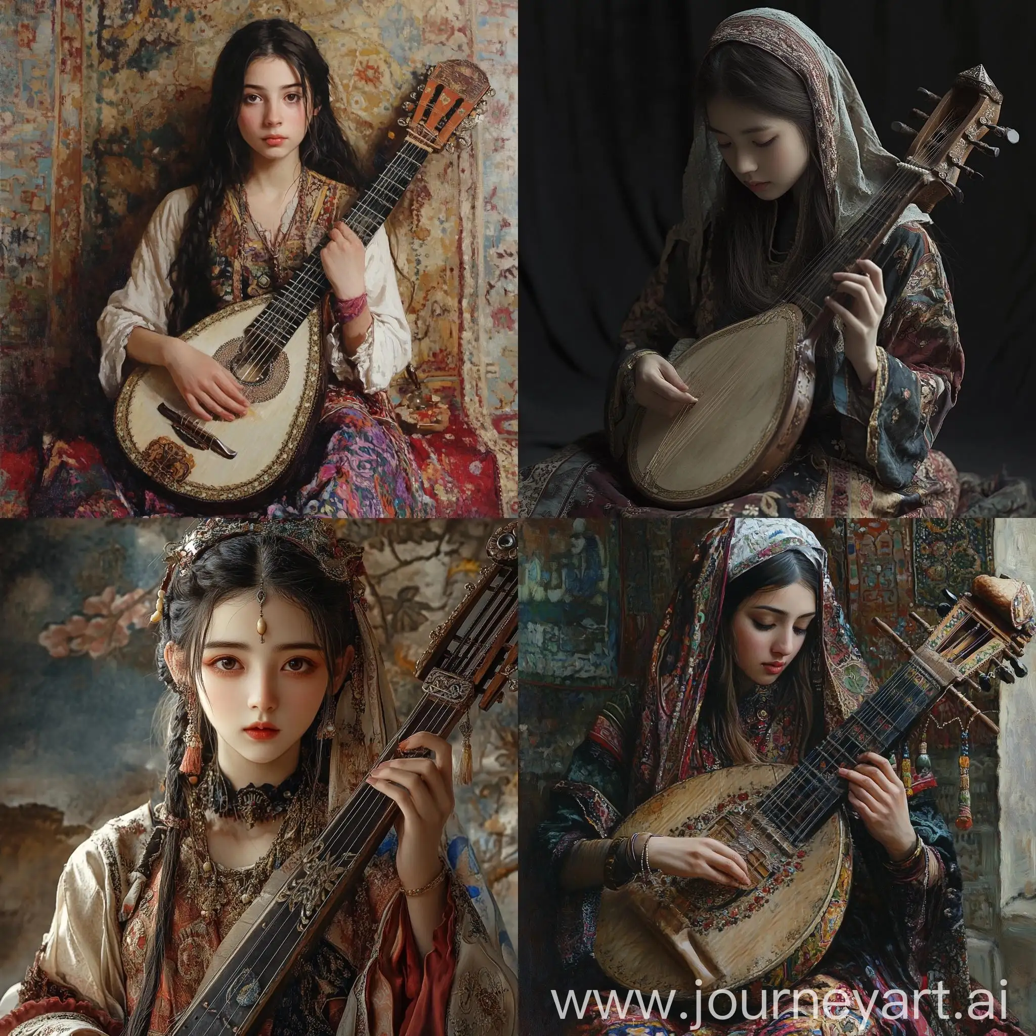 Young-Girl-Playing-Kanun-Musical-Instrument