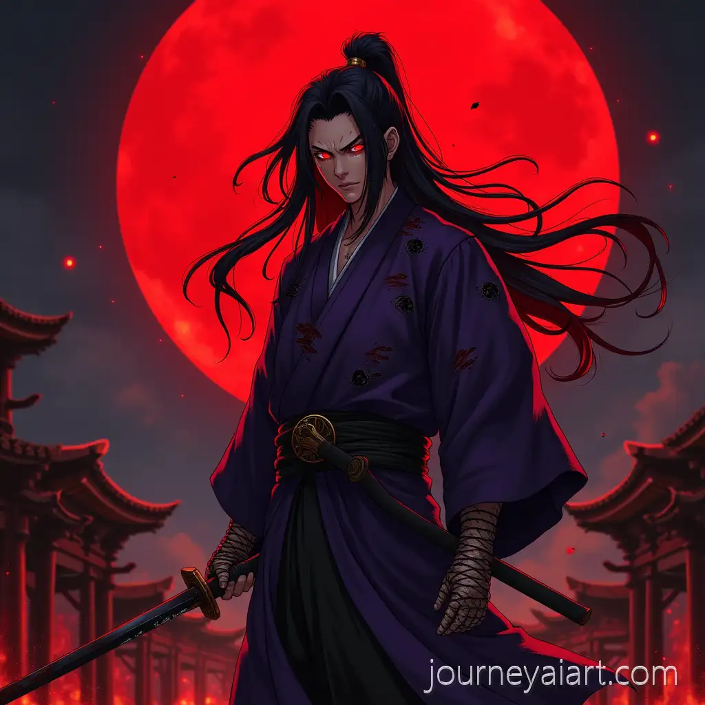 Kokushibo-fromKokushibo-in-front-of-blood-moon-Demon-Slayer-Preparing-for-Battle-under-a-Blood-Moon