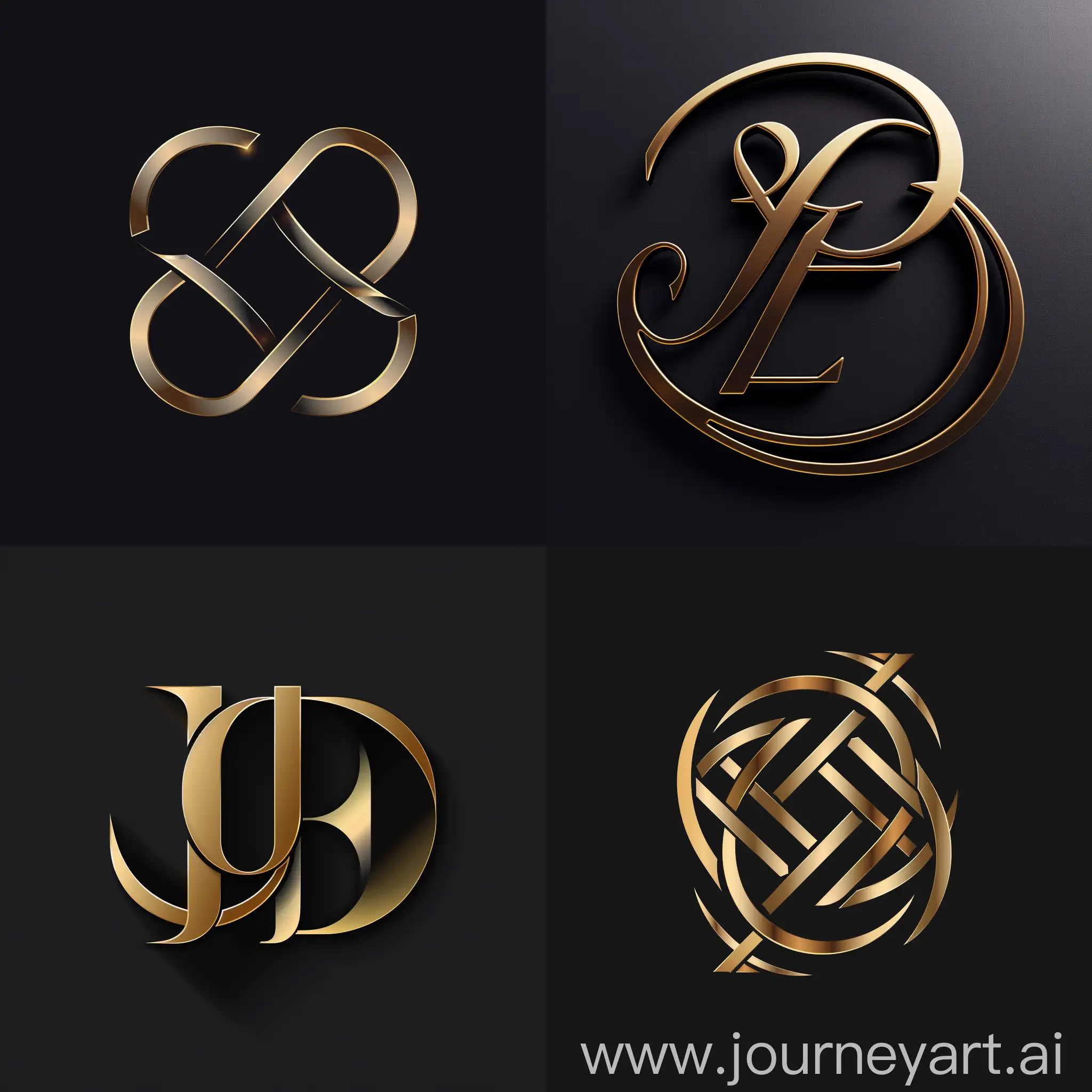 Stylish-Logo-Design-with-Intricately-Overlapping-Letters-D-and-F-in-Black-and-Gold-Colors