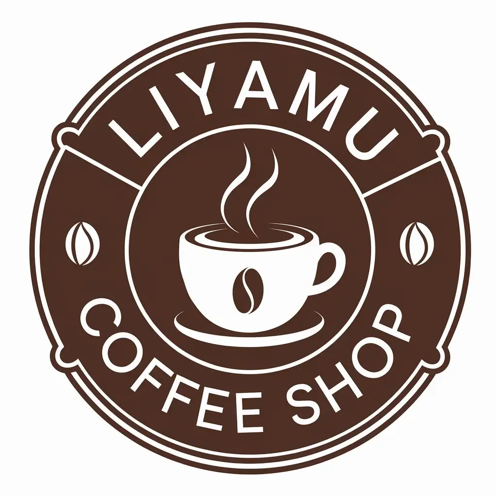 LOGO Design for Liyamu Coffee Shop ChineseInspired Cup of Coffee with Modern Accents