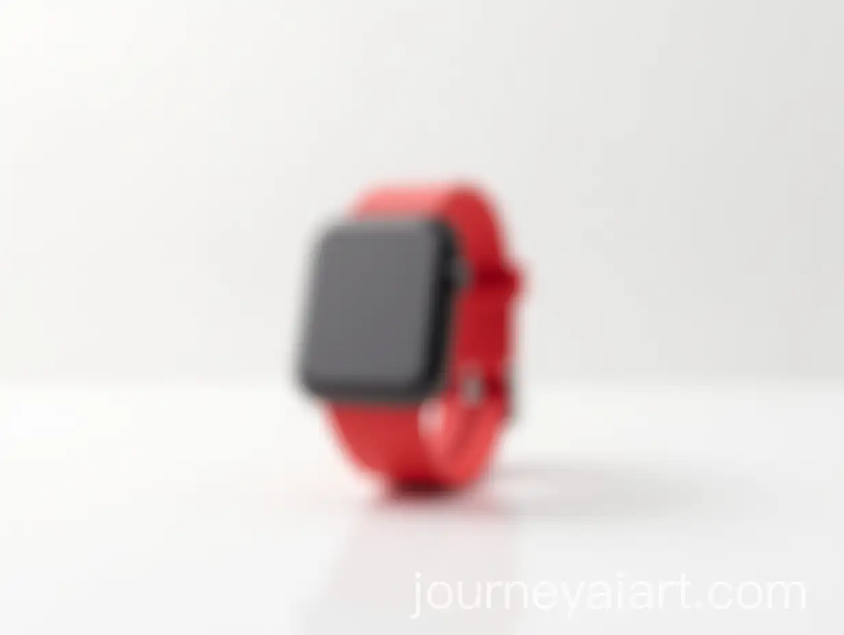 Sleek-Red-Smartwatch-Ecommerce-Ad-with-Reflection-and-Minimalist-Design