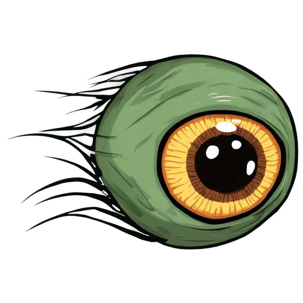 Explore-the-Chilling-Charm-of-a-Small-Scary-Cartoon-Green-Eyeball-PNG