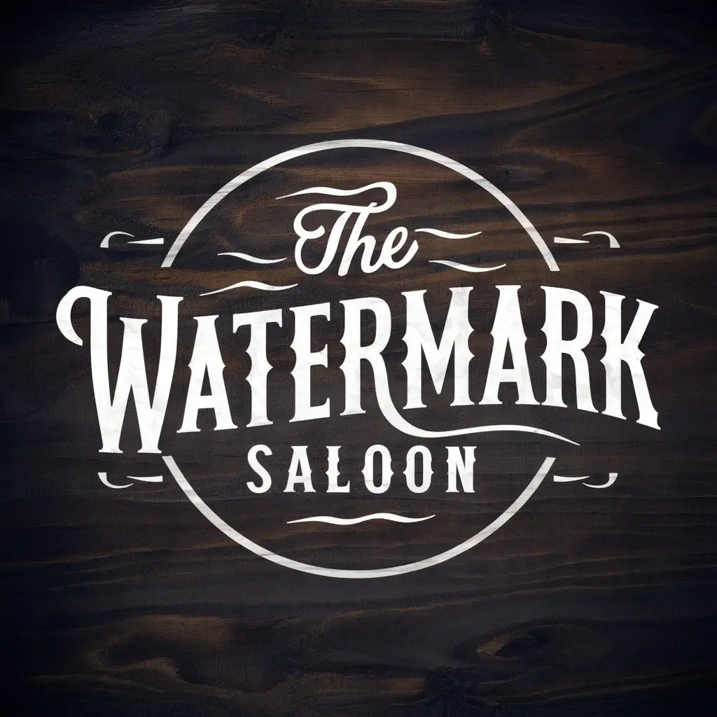 LOGO Design For The Watermark Saloon Vintage River and Old West Theme