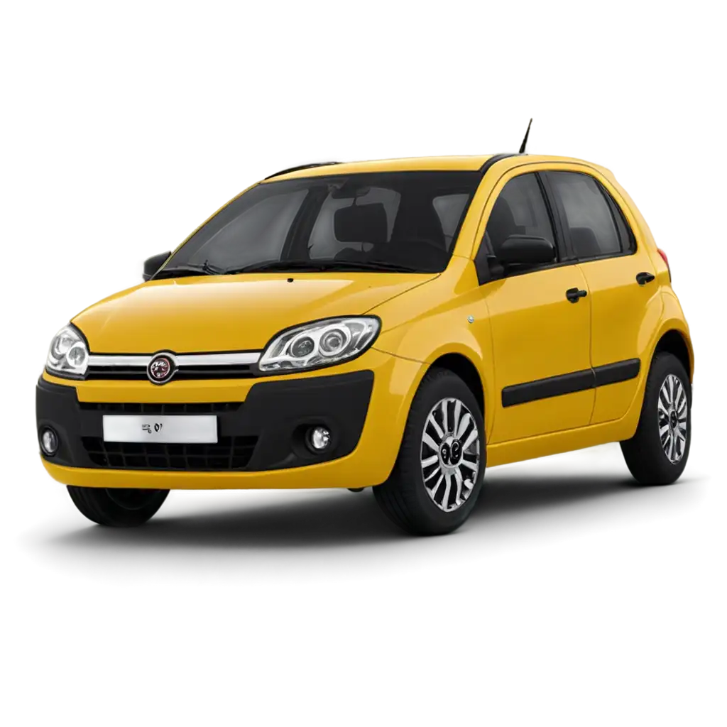 Yellow-Fiat-Uno-PNG-Image-HighQuality-Vehicle-Illustration