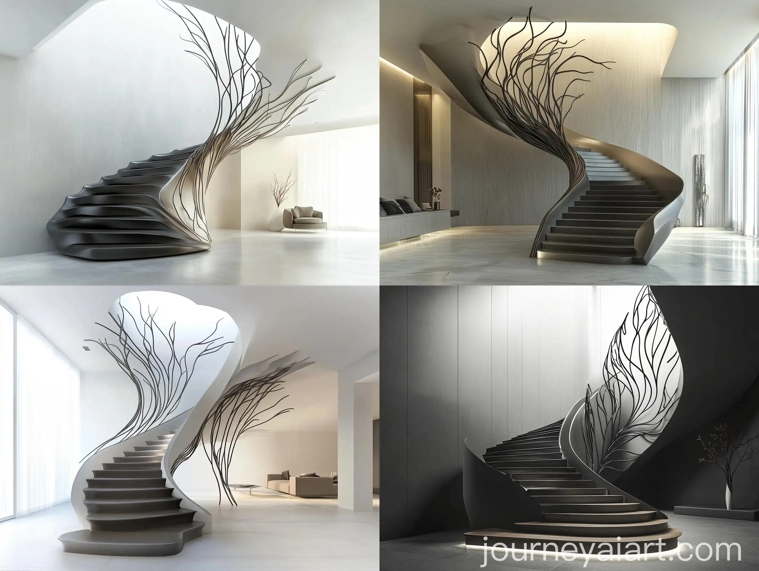 Elegant-Modern-Staircase-Design-Resembling-a-Feather