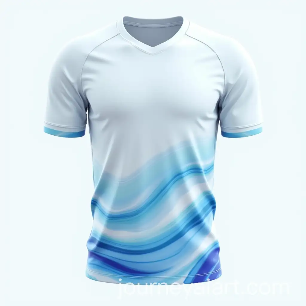 Stylish-HalfSleeved-White-Soccer-Jersey-with-Blue-Wave-Patterns