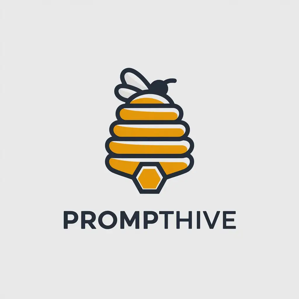 LOGO Design For PromptHive Vector Design with Hive Symbol for Technology Industry