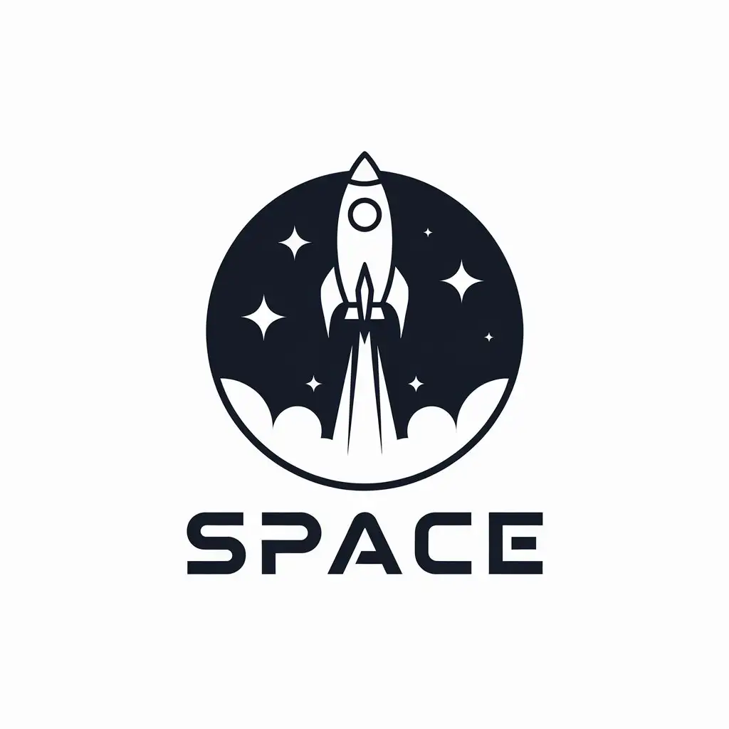 LOGO Design for Space Vector Design with a Clear Background Featuring Space Symbol