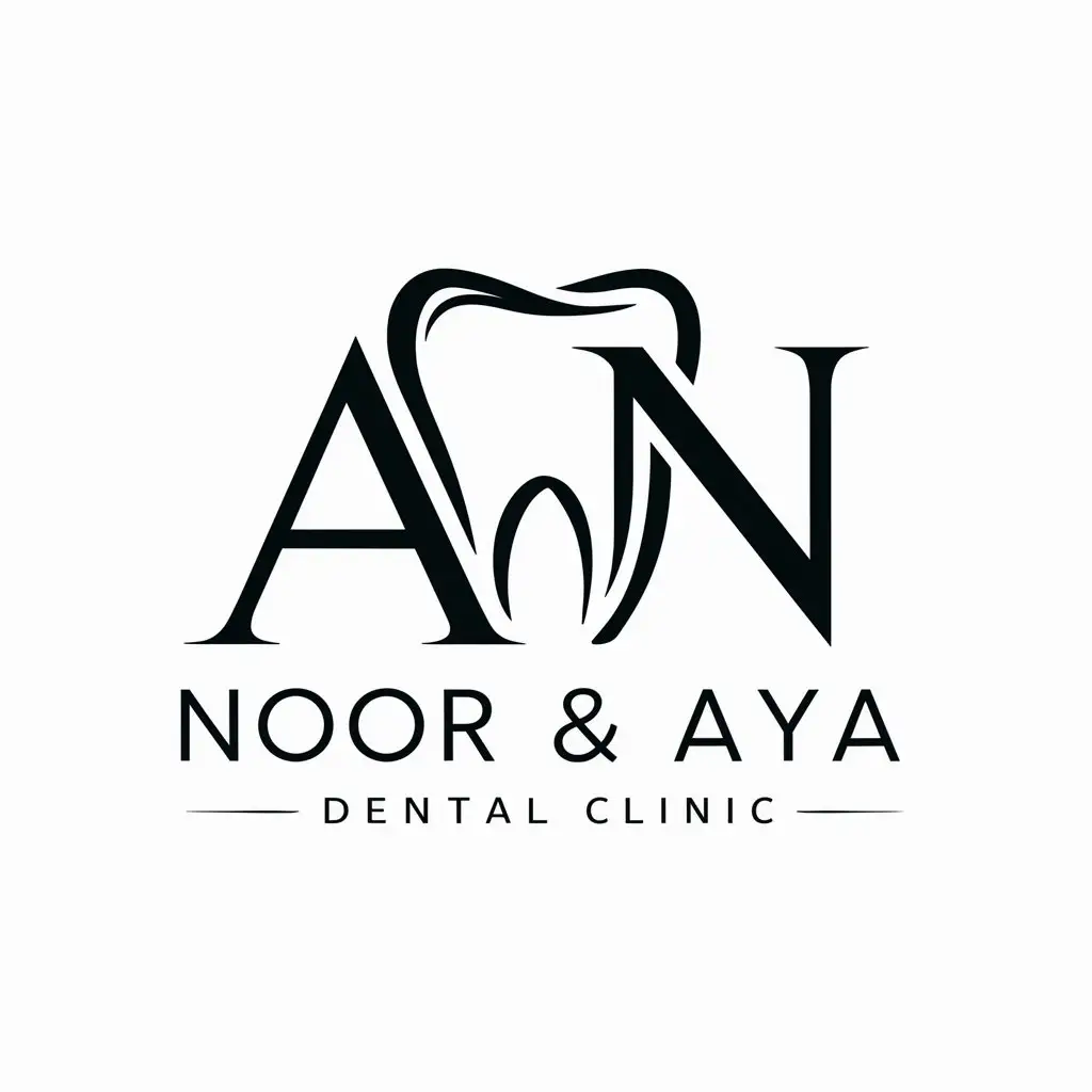 Dental-Clinic-Logo-Design-with-A-N-and-DR-NOOR-AYA-Featuring-Tooth