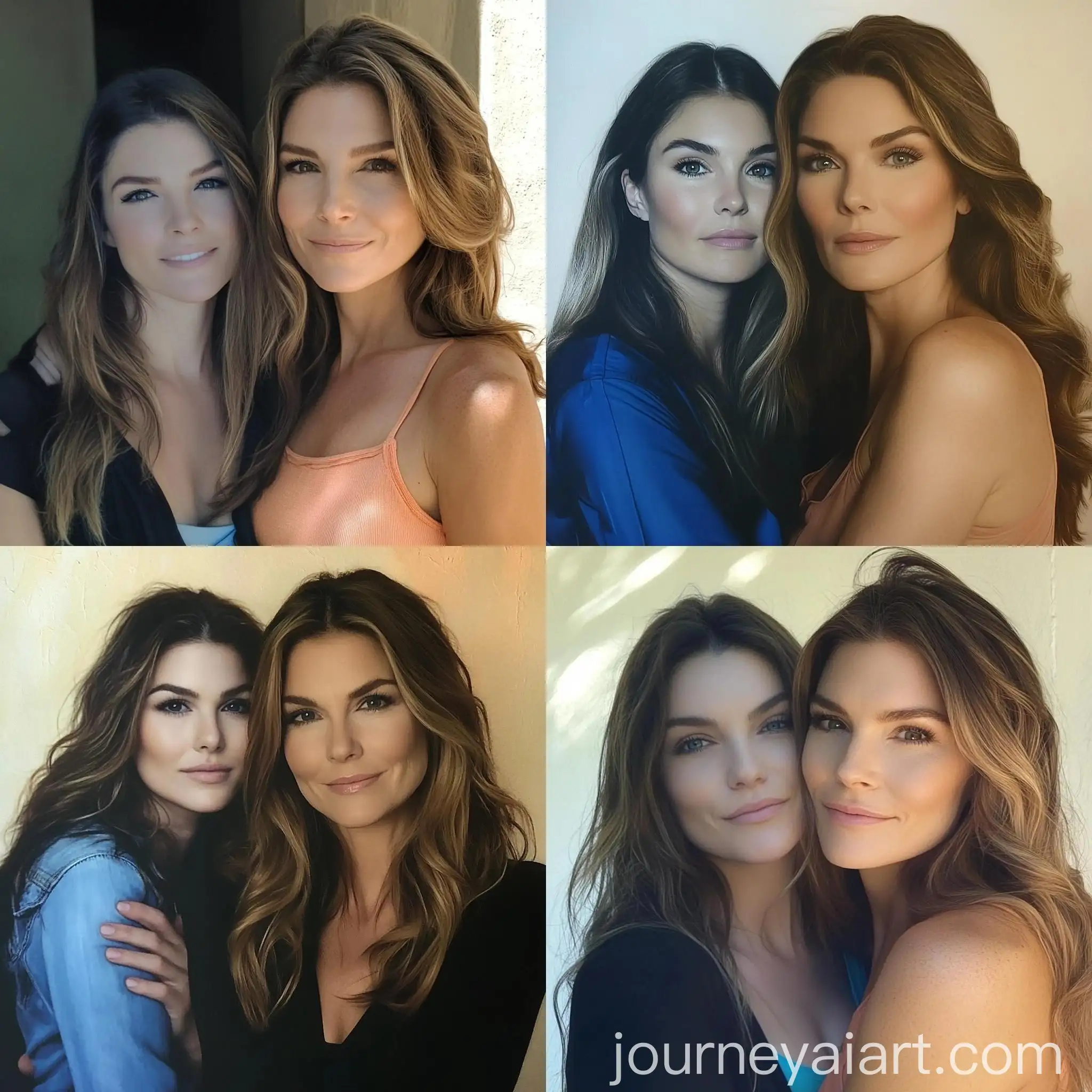 Actress-Paige-Turco-Hugging-Fan-Realistic-Portrait