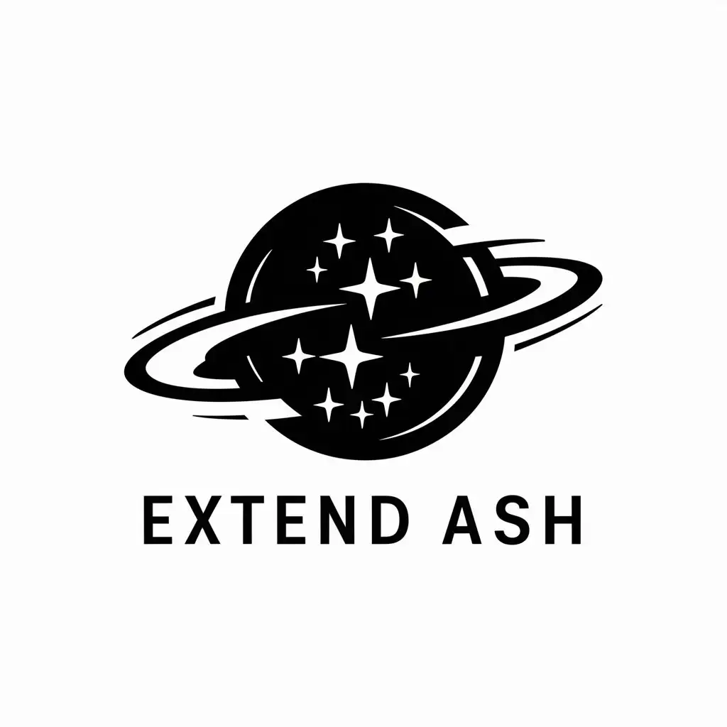 LOGO-Design-for-Extend-Ash-Starry-Centerpiece-with-Black-Hole-Symbolism