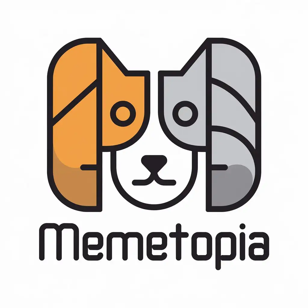 LOGO Design for MemeTopia Dogs Cats Theme for Entertainment Industry with Vector Style