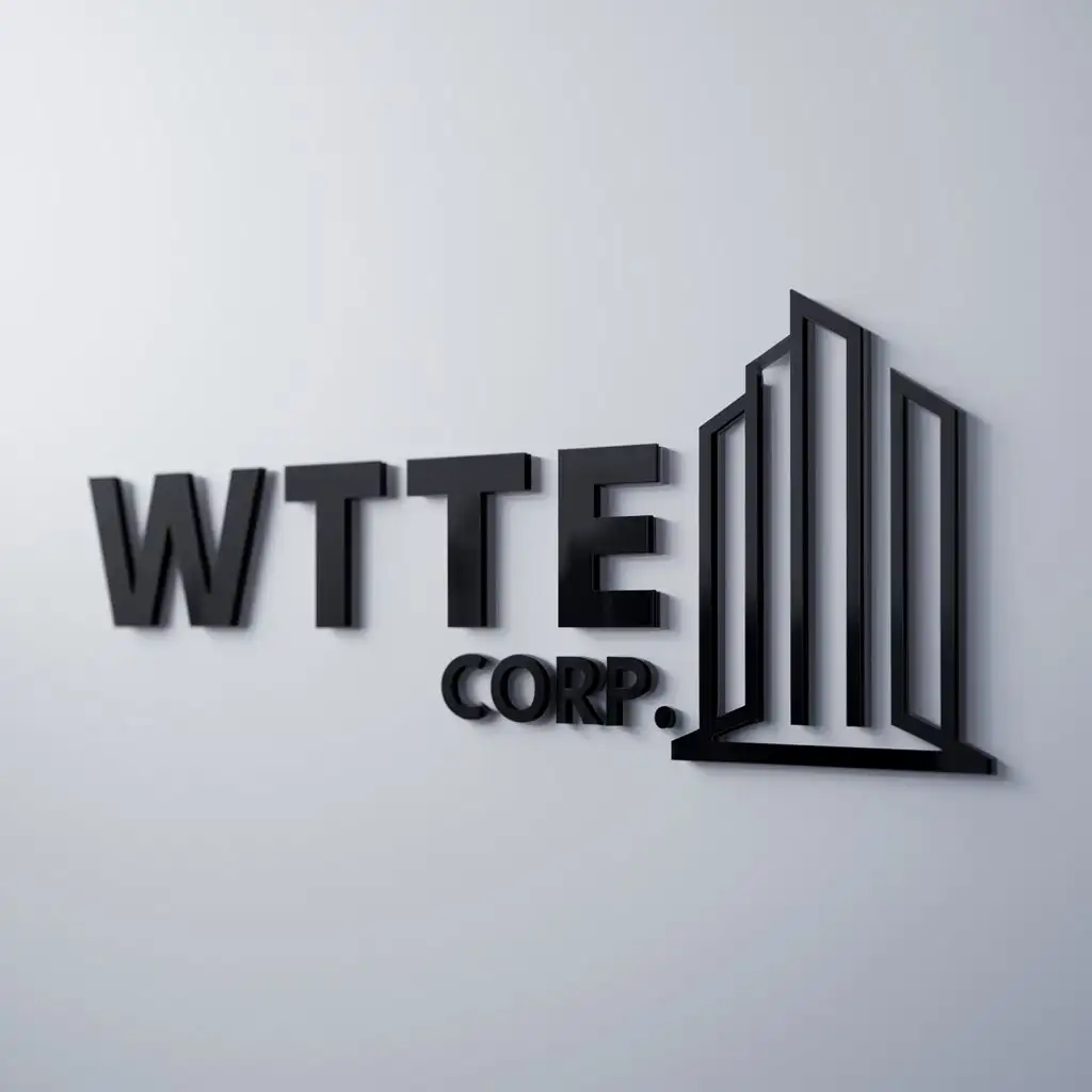 LOGO-Design-For-Witte-Corp-Corporate-Glass-Tower-Emblem-for-Construction-Industry