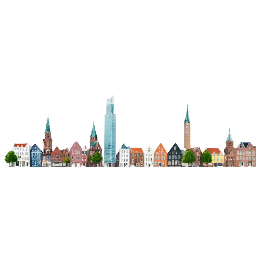 Winsum-Skyline-in-Groningen-PNGPNG-Skyline-Usage-Scenarios-Stunning-Row-of-Iconic-Buildings