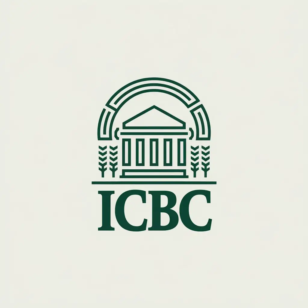 LOGO-Design-for-ICBC-Finance-Industry-Icon-with-Complex-Bank-Symbol-on-Clear-Background