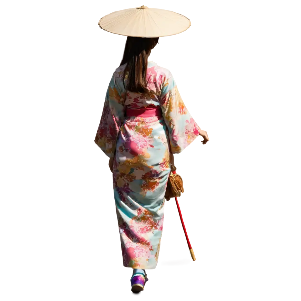 PNG-Image-of-a-Person-Wearing-a-Kimono-Walking-Viewed-from-Behind-Capturing-Elegance-and-Cultural-Beauty