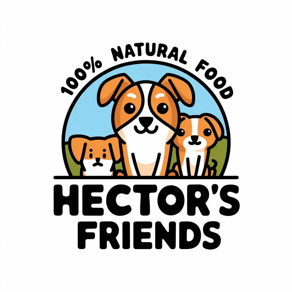 LOGO-Design-For-Hectors-Friends-Natural-Pet-Food-with-Vector-Graphics