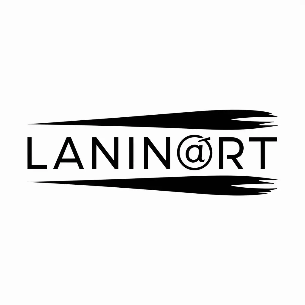 a logo design,with the text "LANin@rt", main symbol:Brush,Moderate,be used in Technology industry,clear background