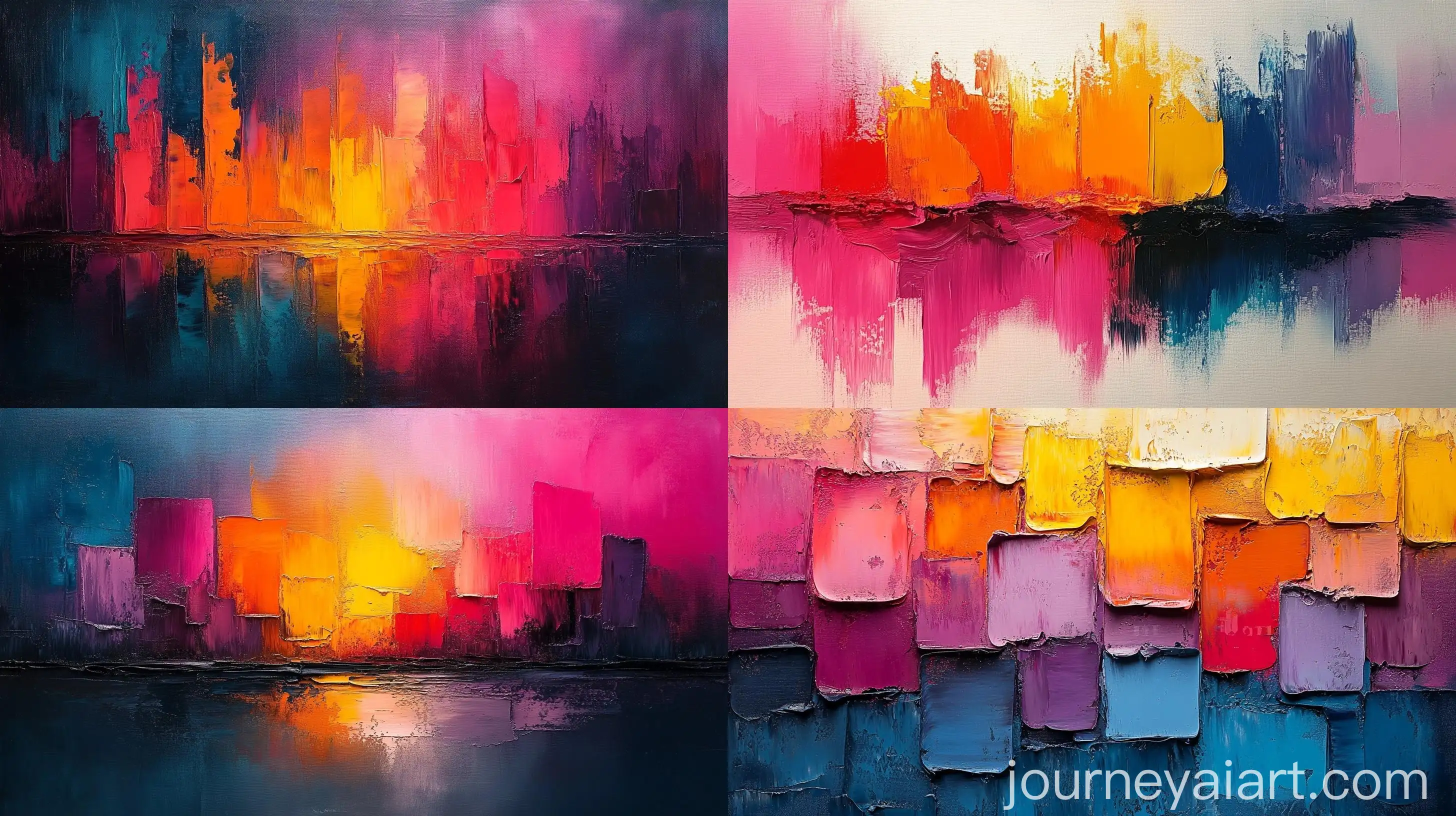 Vibrant-Abstract-Oil-Painting-on-Canvas-with-Bold-Brushstrokes-and-Intricate-Textures