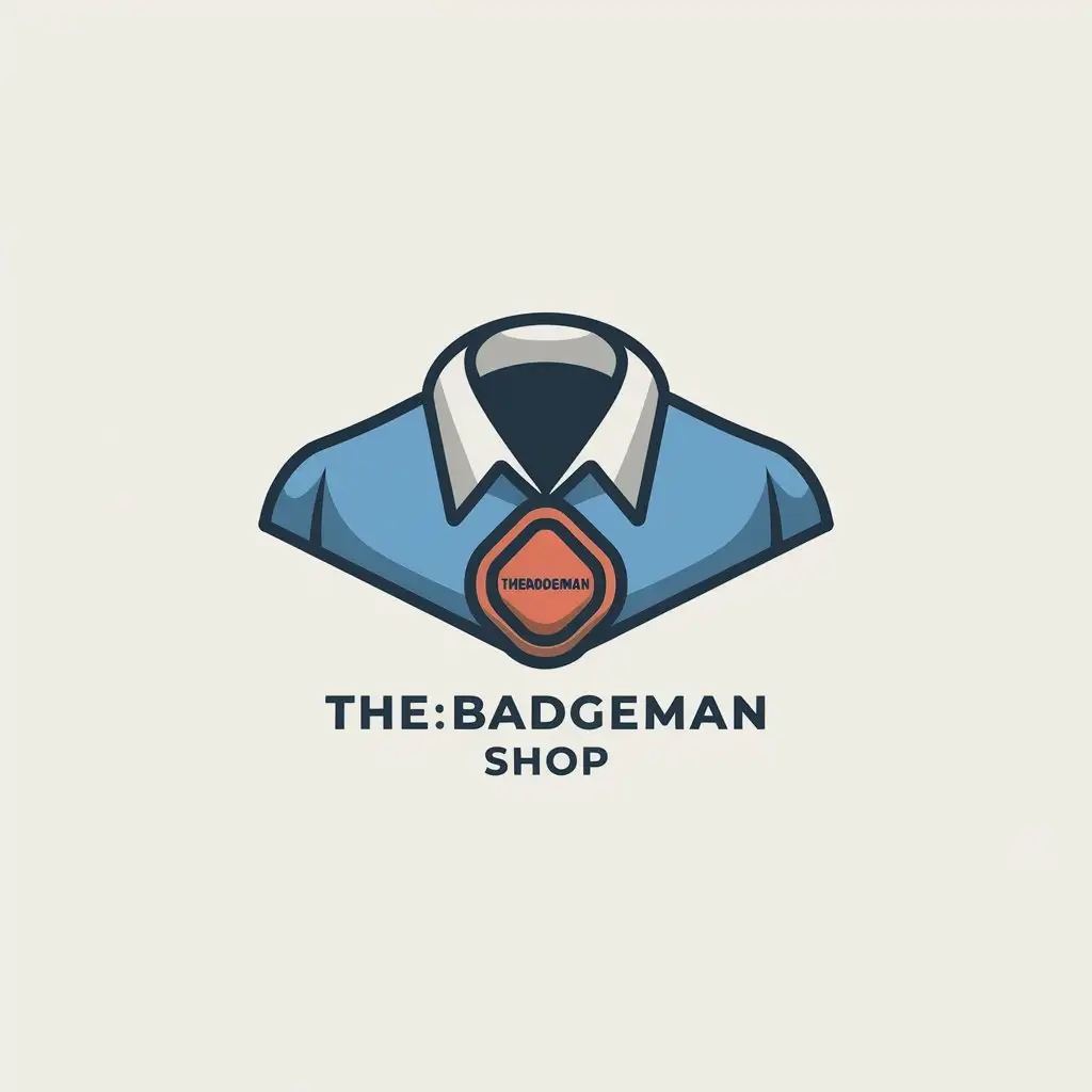 LOGO Design for TheBadgeMan Shop Minimalistic Vector Logo Featuring Badge with Clear Background