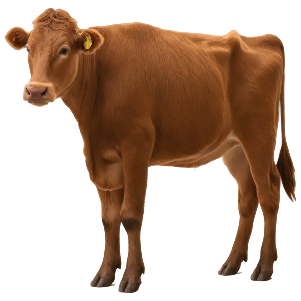 Brown-Cow-PNG-Image-on-Green-Screen-Background-HighQuality-Visual-Content