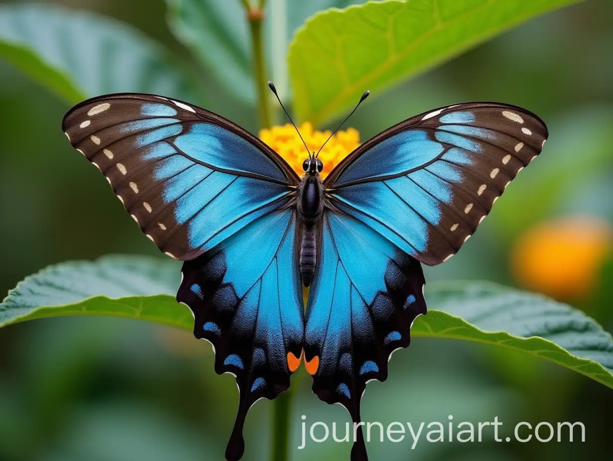 Blue-Swallowtail-Butterfly-with-Long-Tails-and-Delicate-Beauty