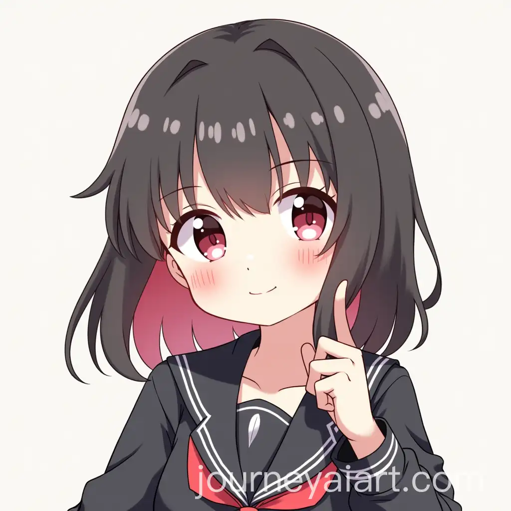 Portrait-of-Yukumo-in-School-Uniform-with-Unique-Hair-Coloring