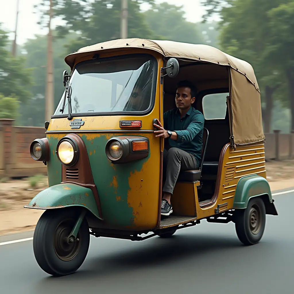 Indian tuktuk has a space vehicle