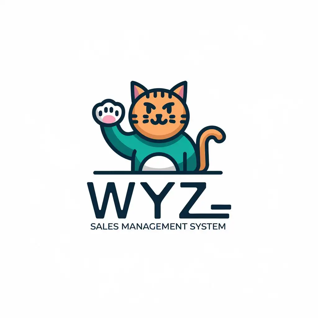 LOGO-Design-for-Wyz-Sales-Management-System-Cat-Symbol-with-Internet-Industry-Vibe